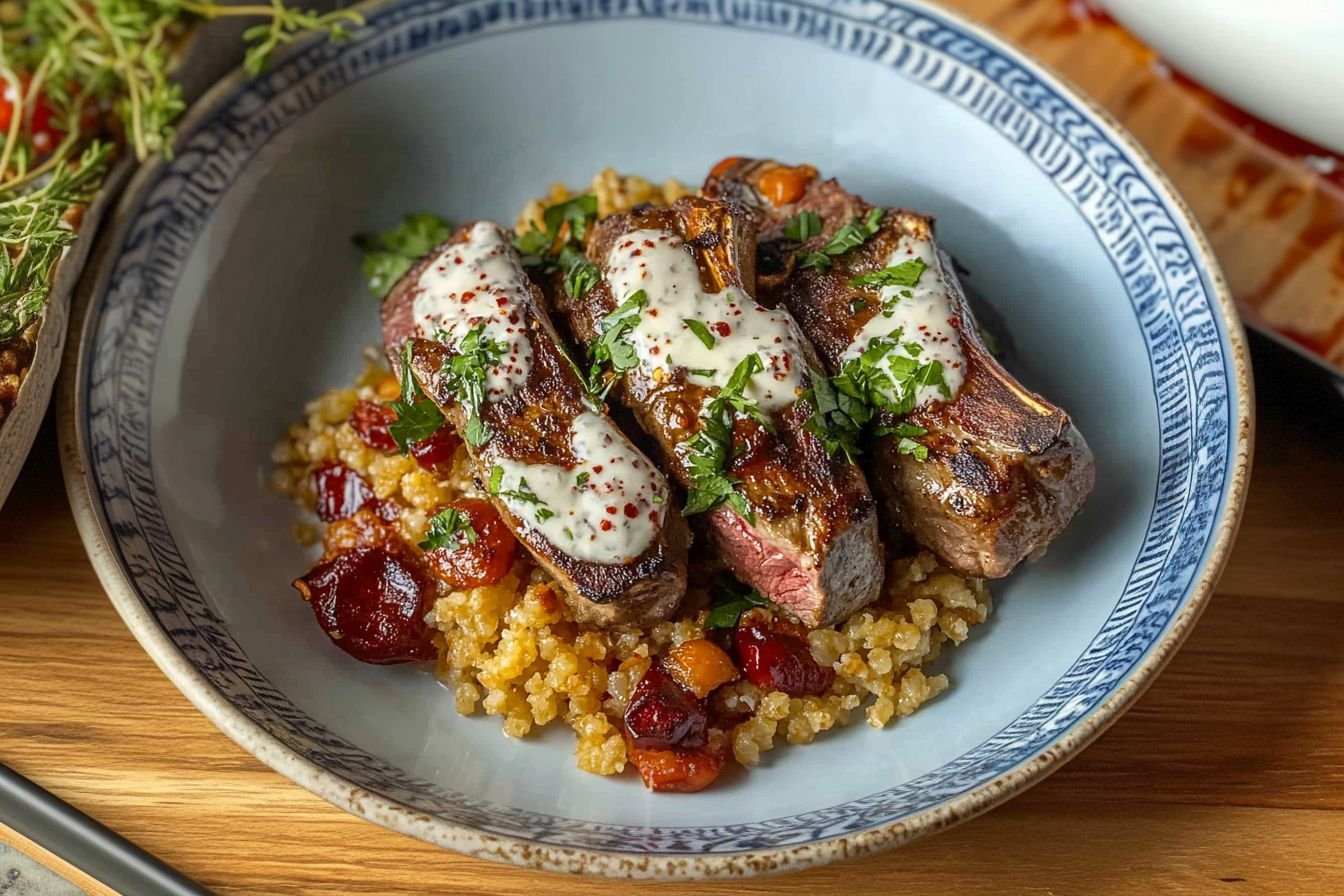 lamb chops with couscous