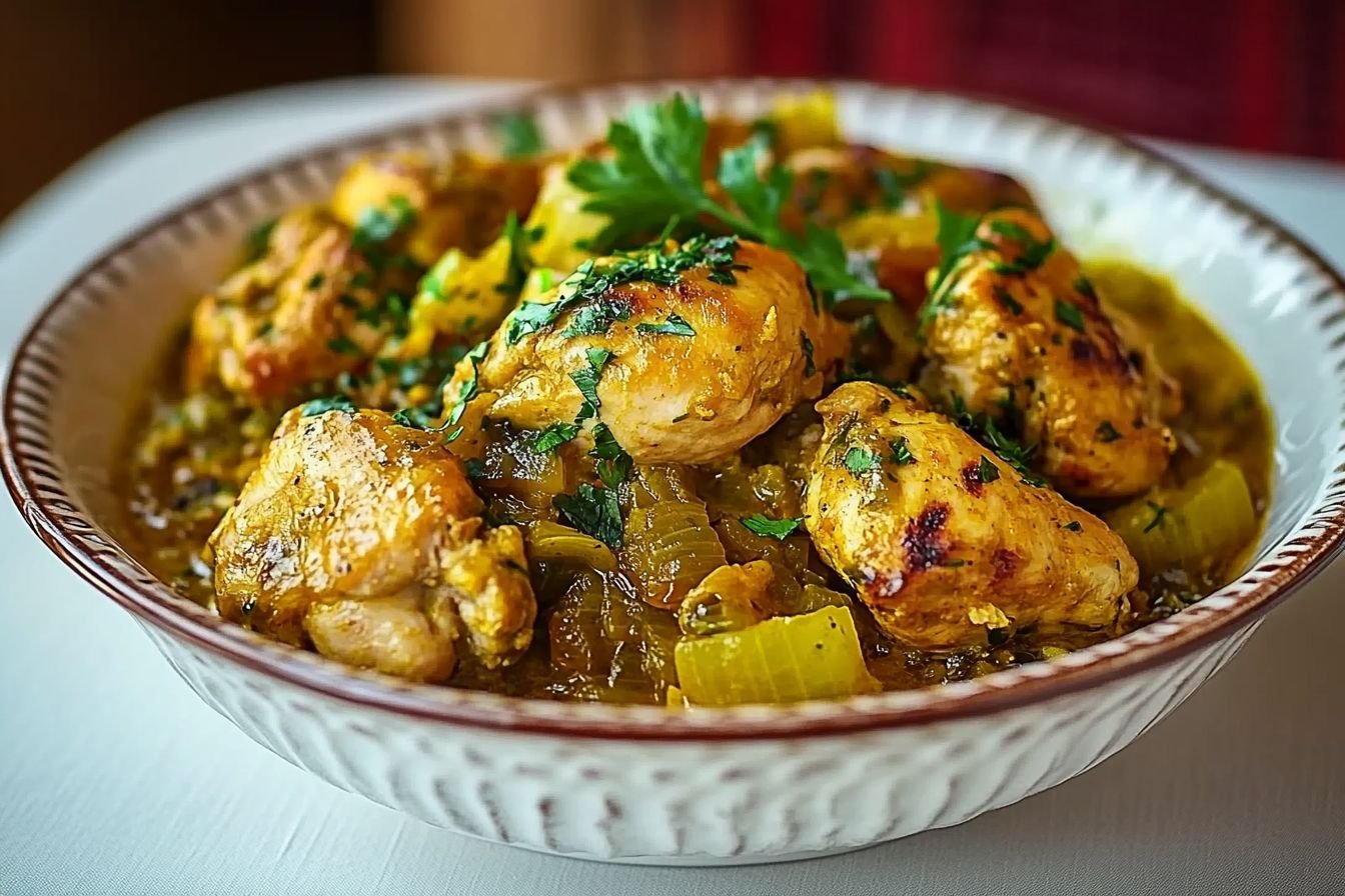 saffron chicken tagine