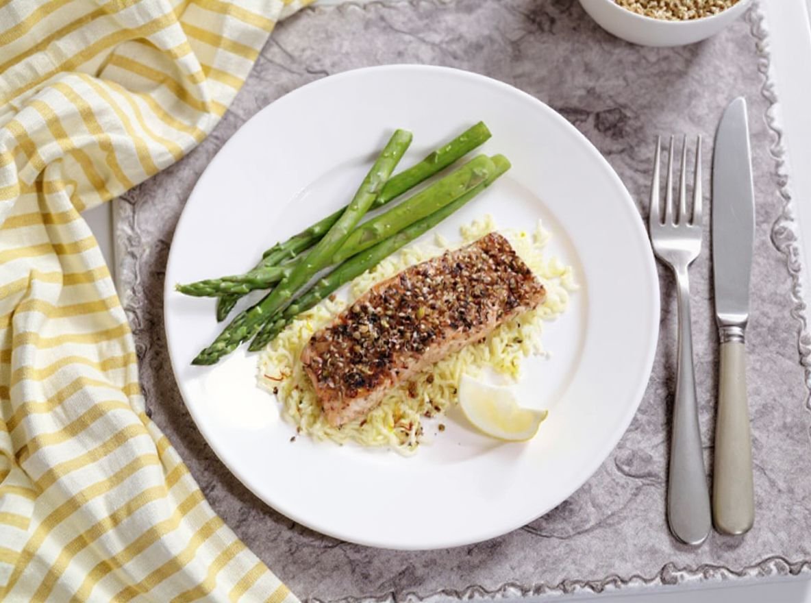 dukkah crusted salmon